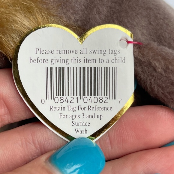 TY Beanie Babie "Jolly" Extremely RARE with Two Tush Tags! Dual US & Canadian - Picture 11 of 12